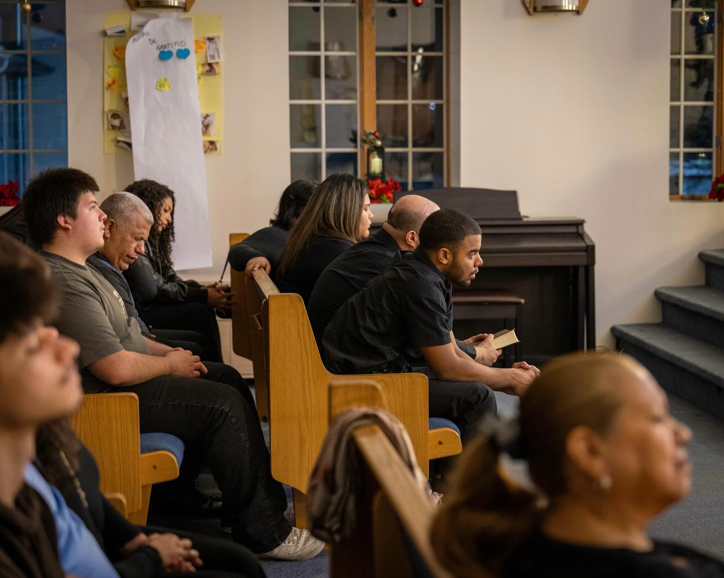 Family worshipping together